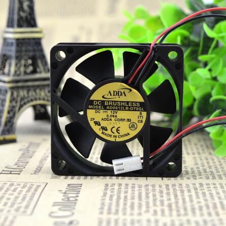 Original ADDA AD0612LB-D70GL Cooling Fan 12V 0.09A 1.08W 2wires AD0612LB-D70GL Fans